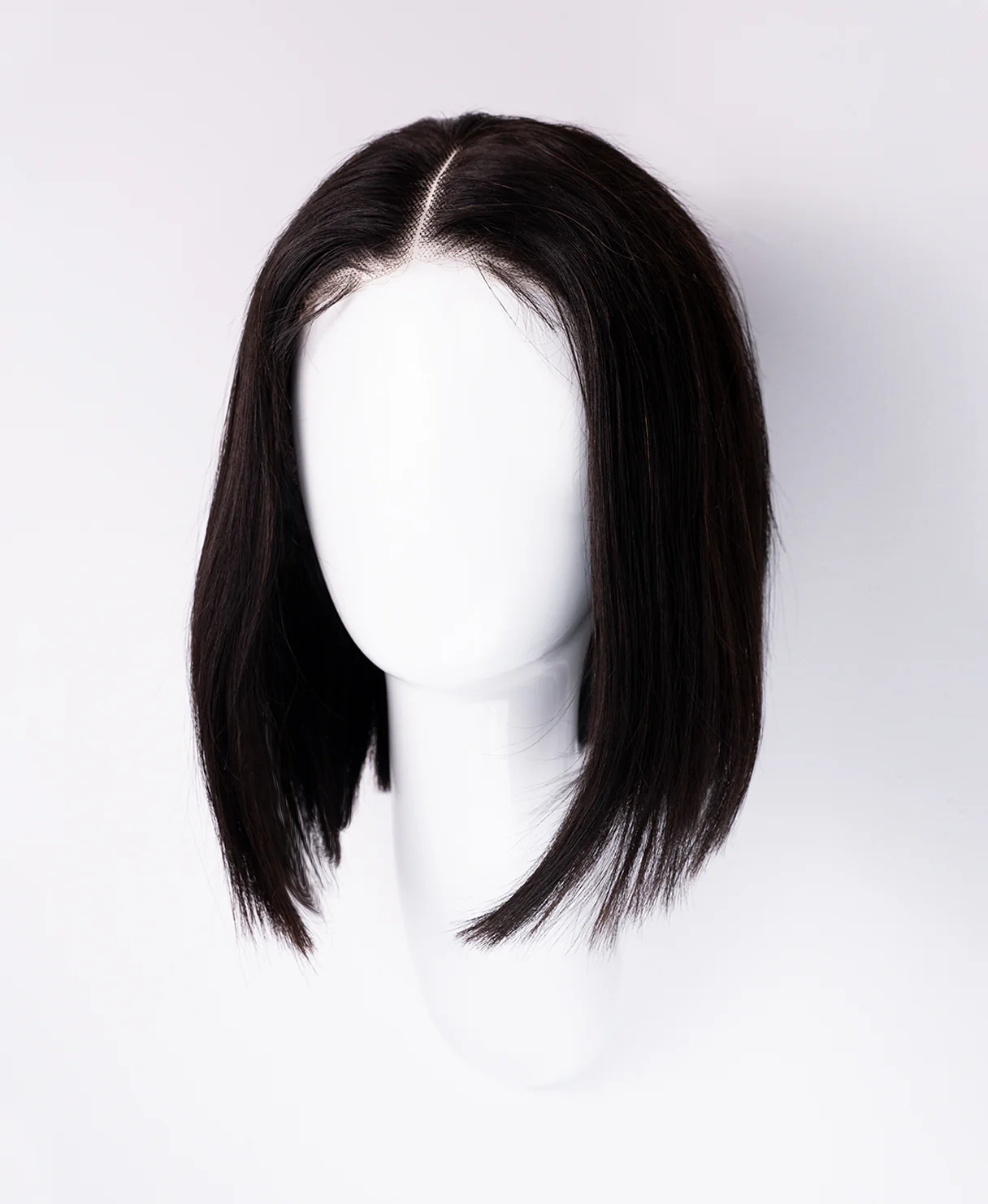 put on & go pre-cut lace bob human wig - 10" natural black. - Image 5