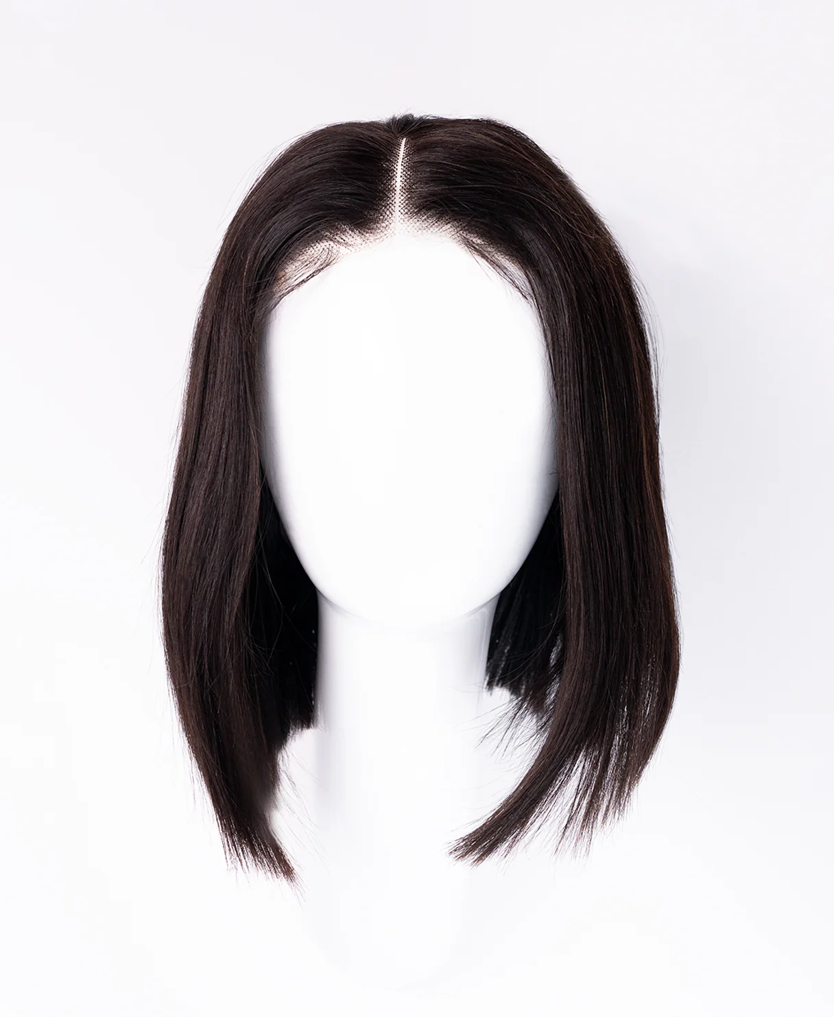 put on & go pre-cut lace bob human wig - 10" natural black. - Image 6