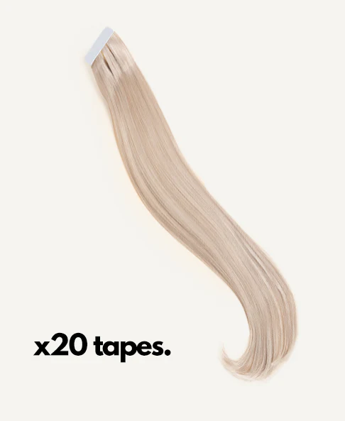 tape-in hair extensions icy blonde. - Image 3