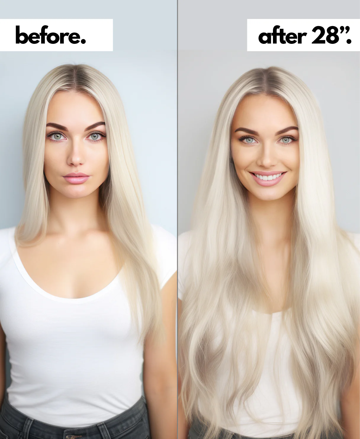 tape-in hair extensions icy blonde. - Image 4