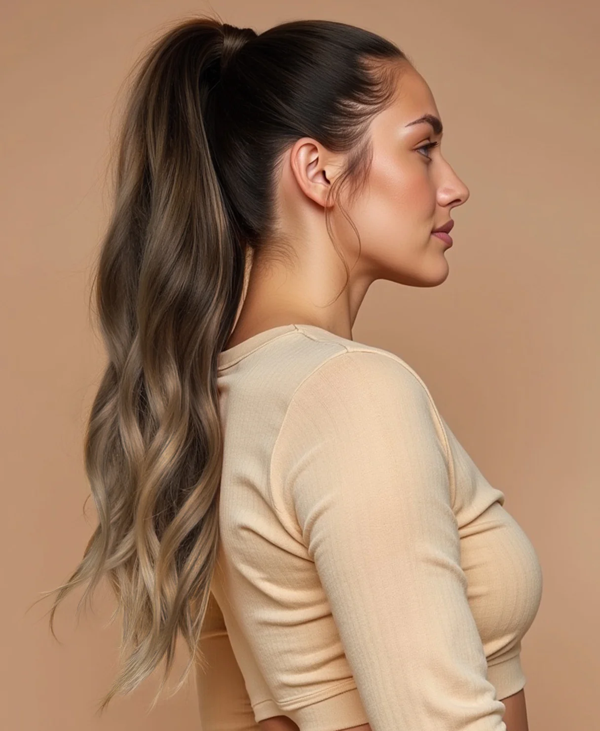 ponytail - ash brown balayage. - Image 5