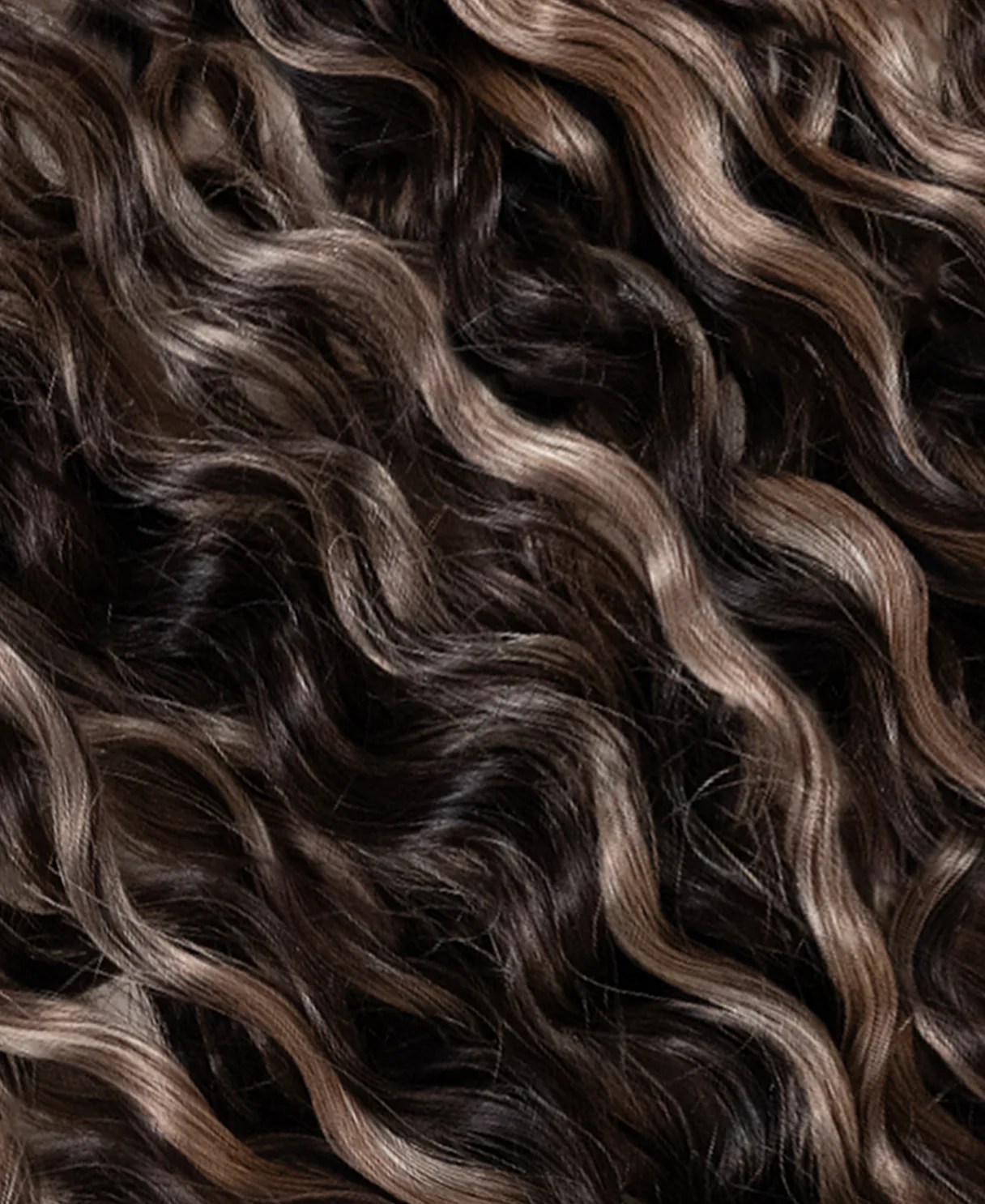 ponytail - curly(3a) ash brown balayage. - Image 2
