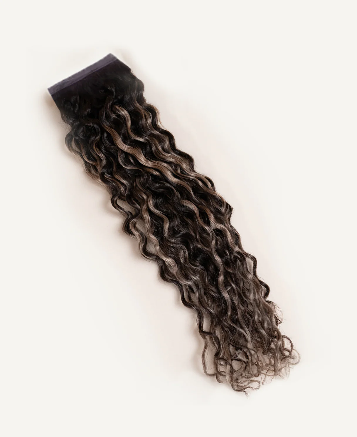 ponytail - curly(3a) ash brown balayage. - Image 3