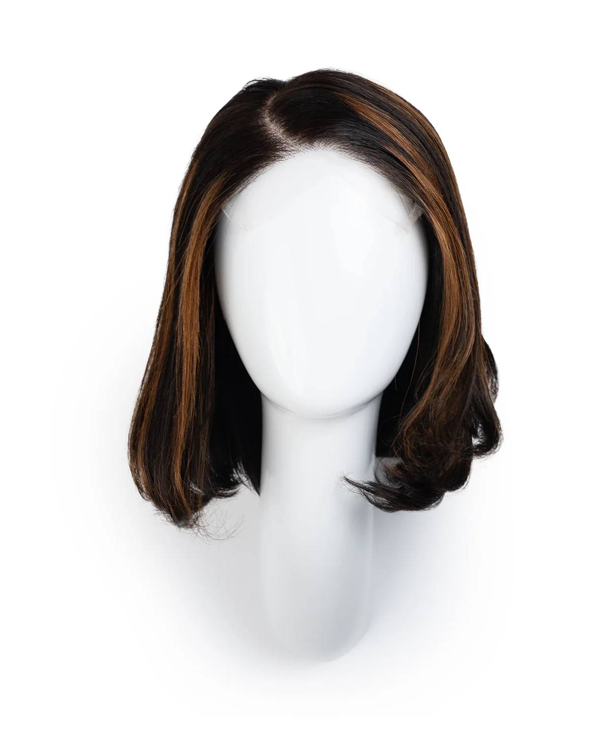 4x4 bob human wig - 10" brown highlights. - Image 8