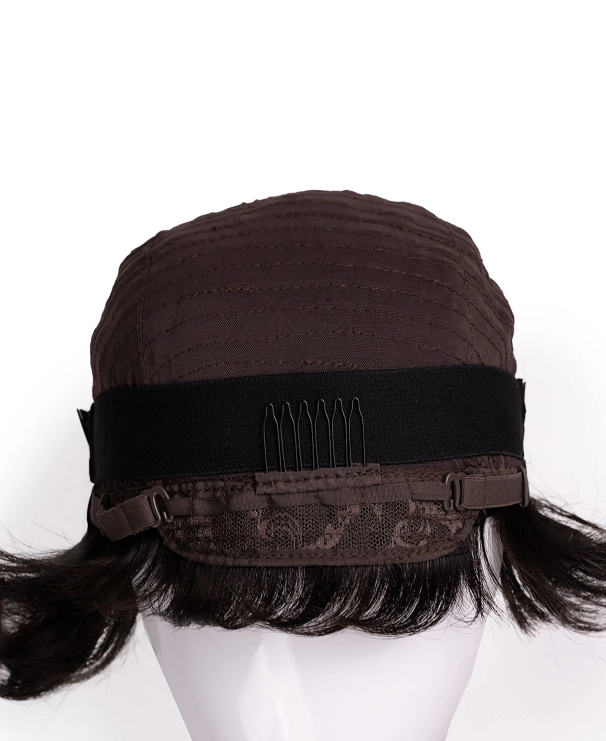 4x4 side bang lace front wig - 6" dark brown. - Image 8