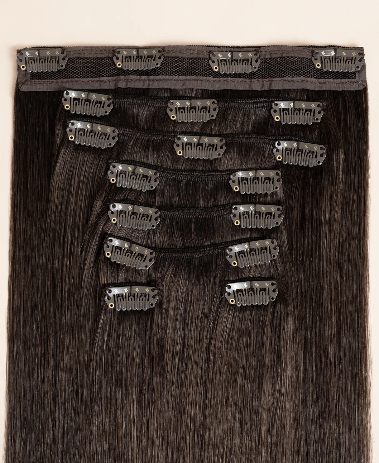 clip-in hair extensions ash brown. - Image 3