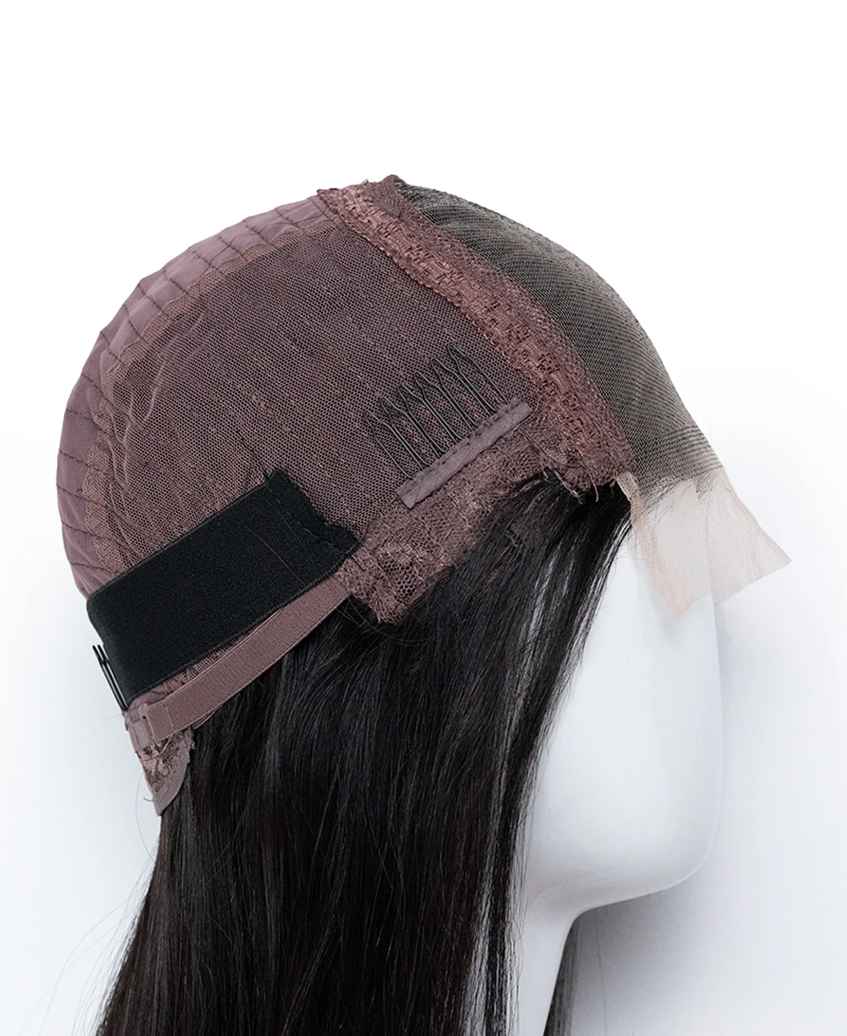 5x5 lace front blunt cut wig - 14" natural black. - Image 5