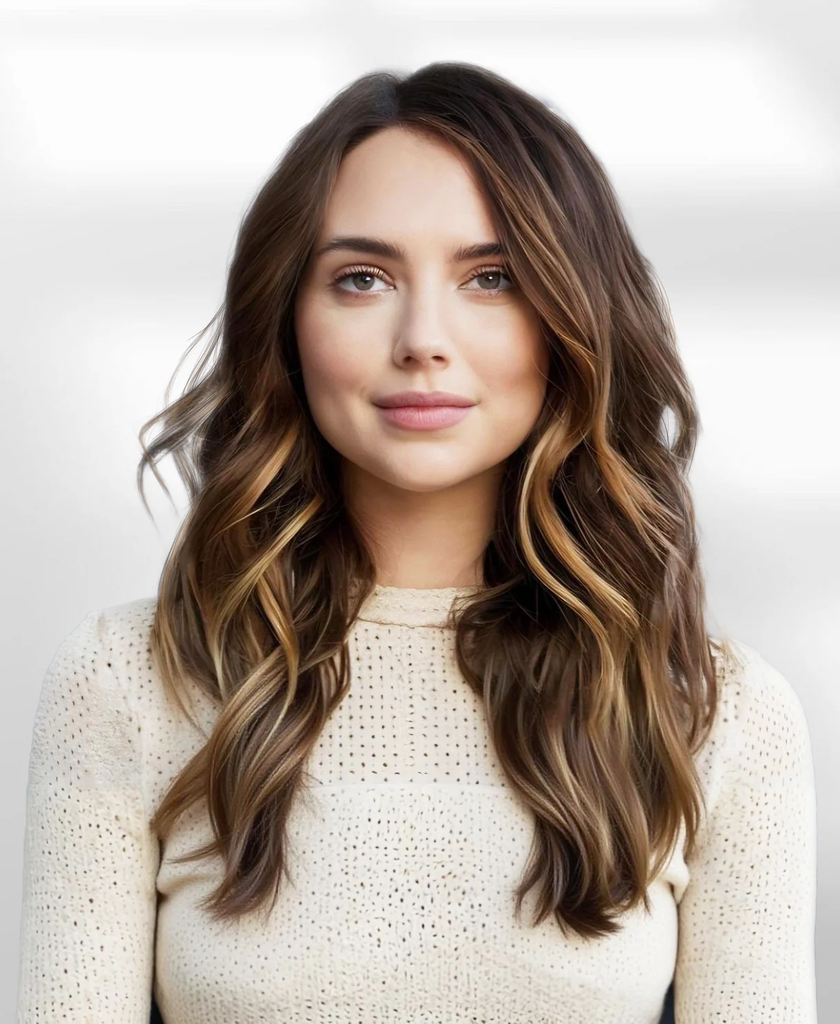 tape-in hair extensions rooted beige highlights. - Image 5