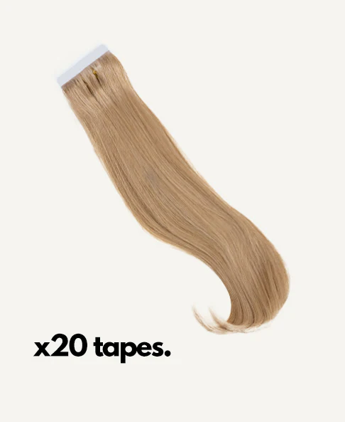 tape-in hair extensions champagne blonde. - Image 3