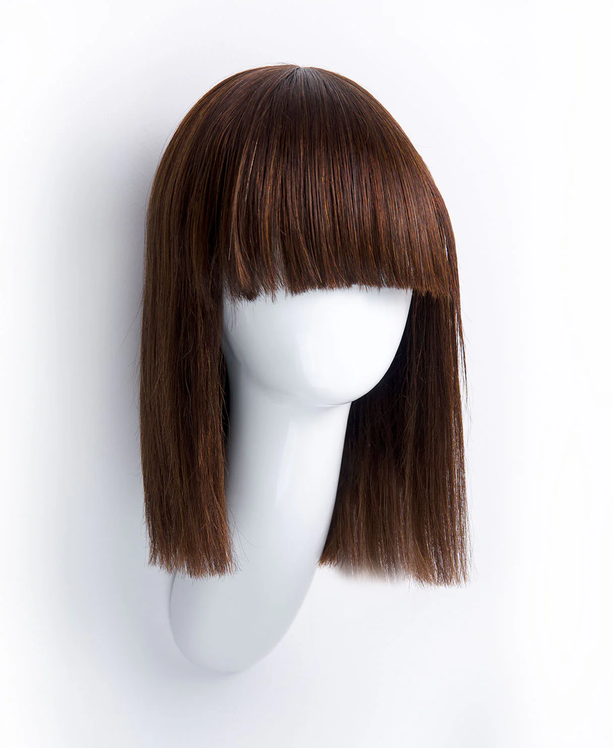 bob wig with fringe - 10" chocolate brown. - Image 4
