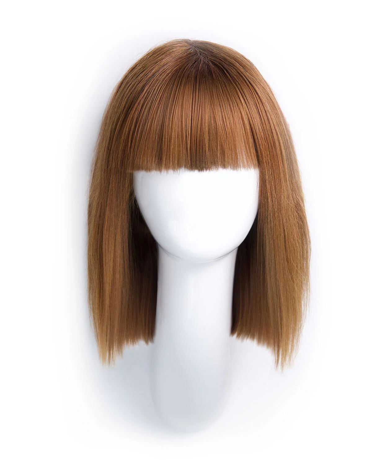 bob wig with fringe - 10" light brown. - Image 6