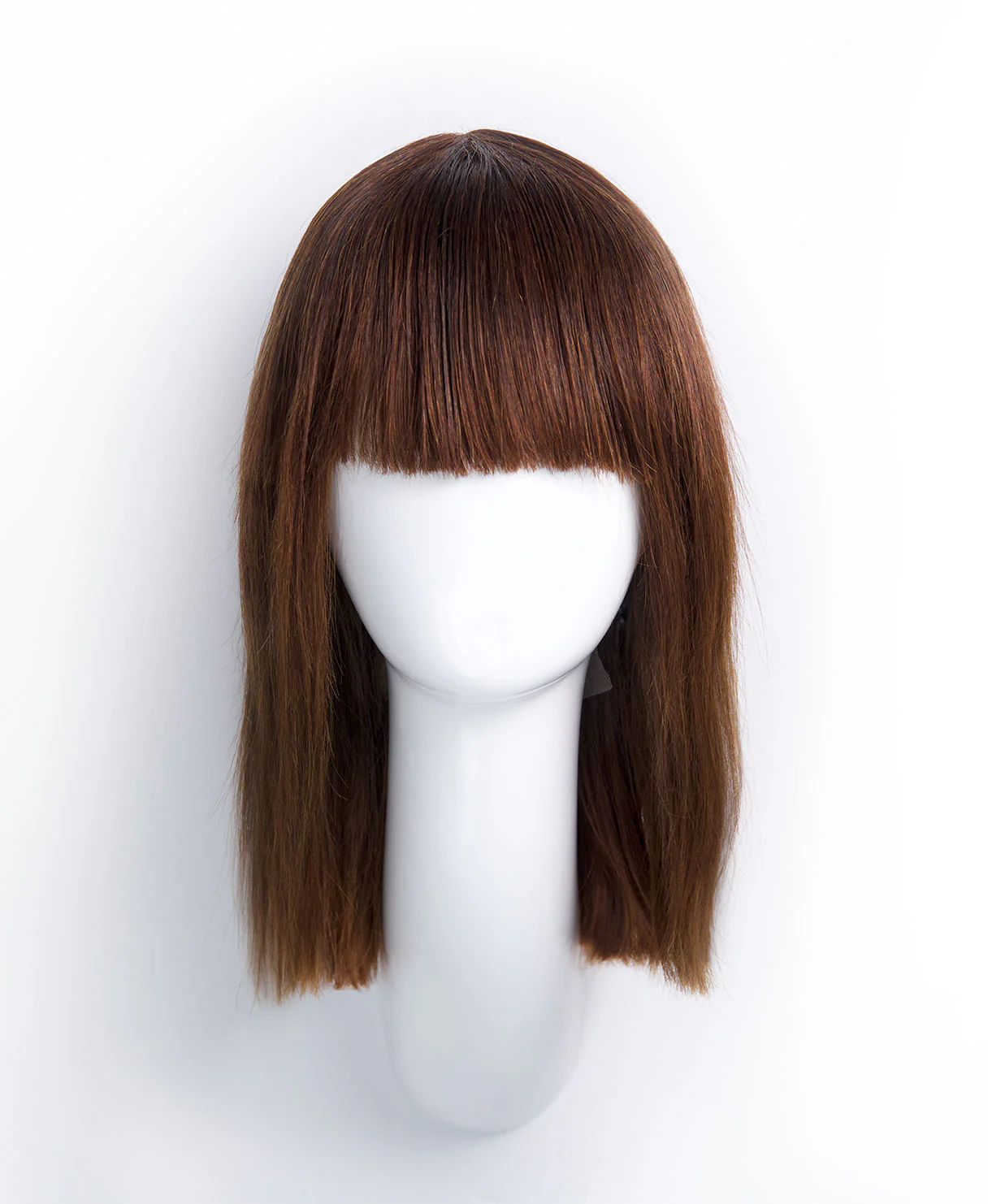 bob wig with fringe - 10" medium brown. - Image 5