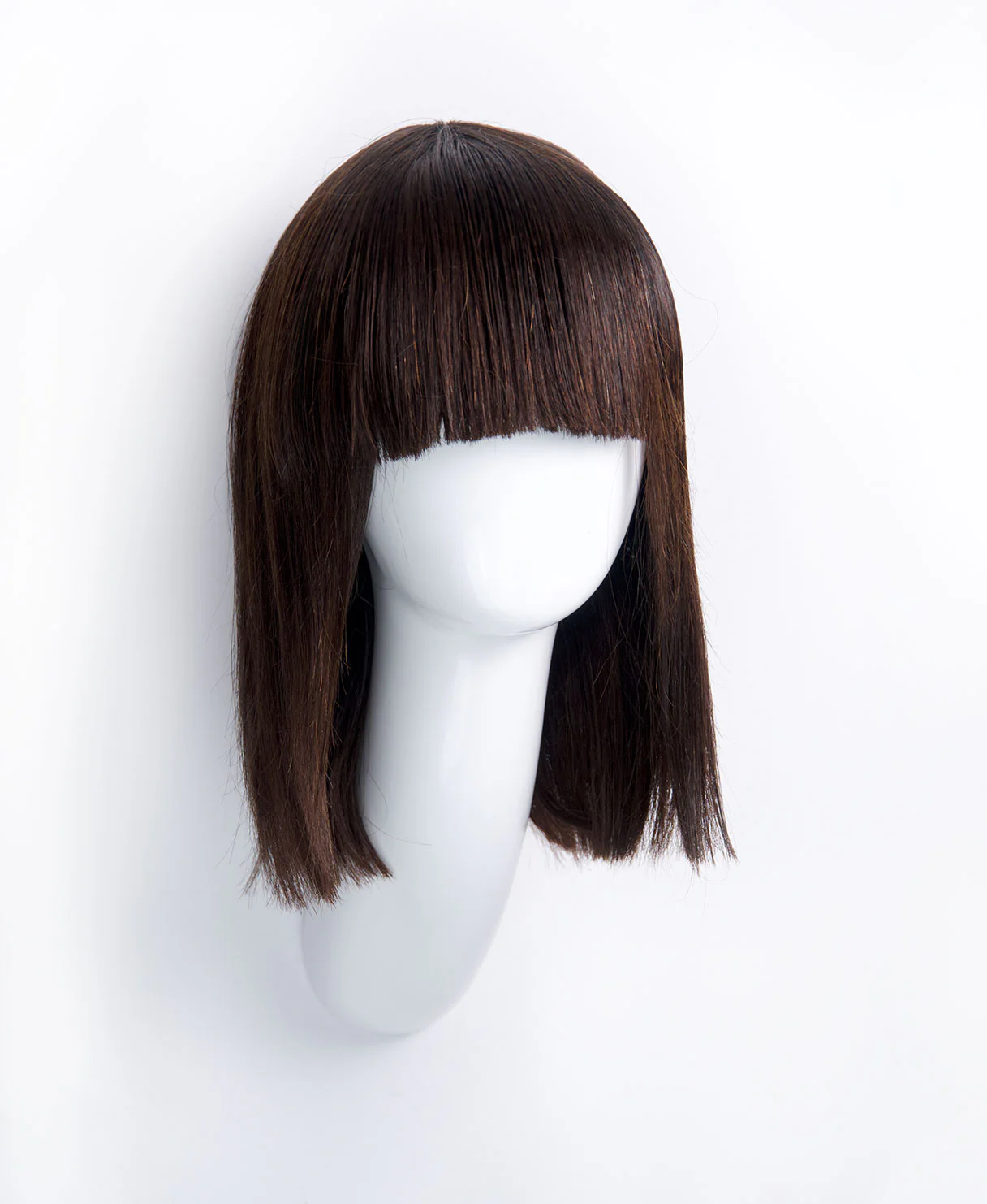 bob wig with fringe - 10" natural black. - Image 5