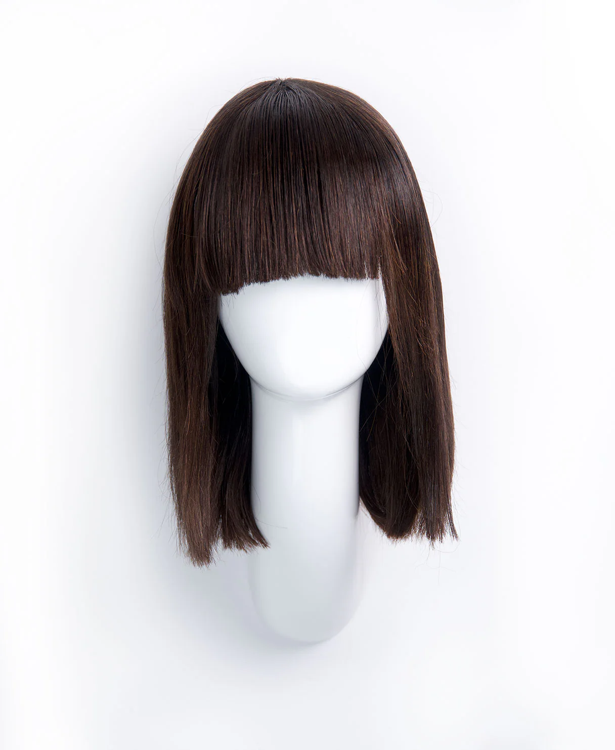 bob wig with fringe - 10" natural black. - Image 6