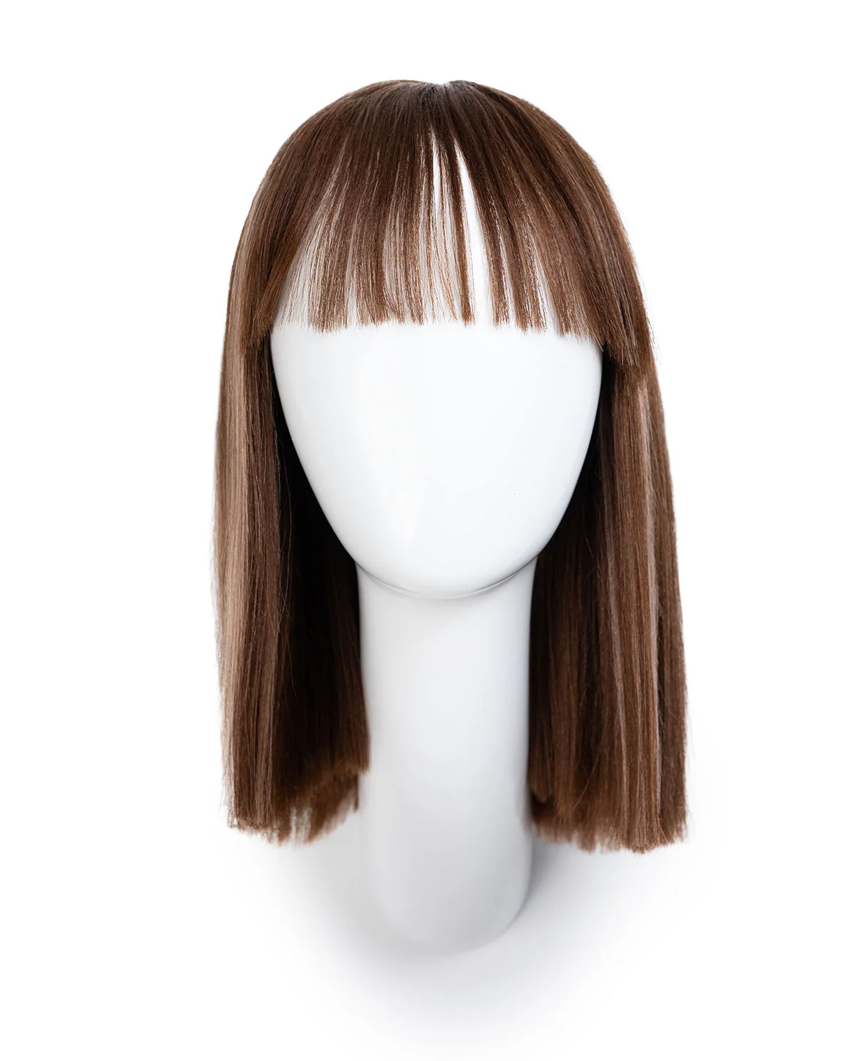 bob wig with fringe - 12" highlighted ash brown. - Image 8