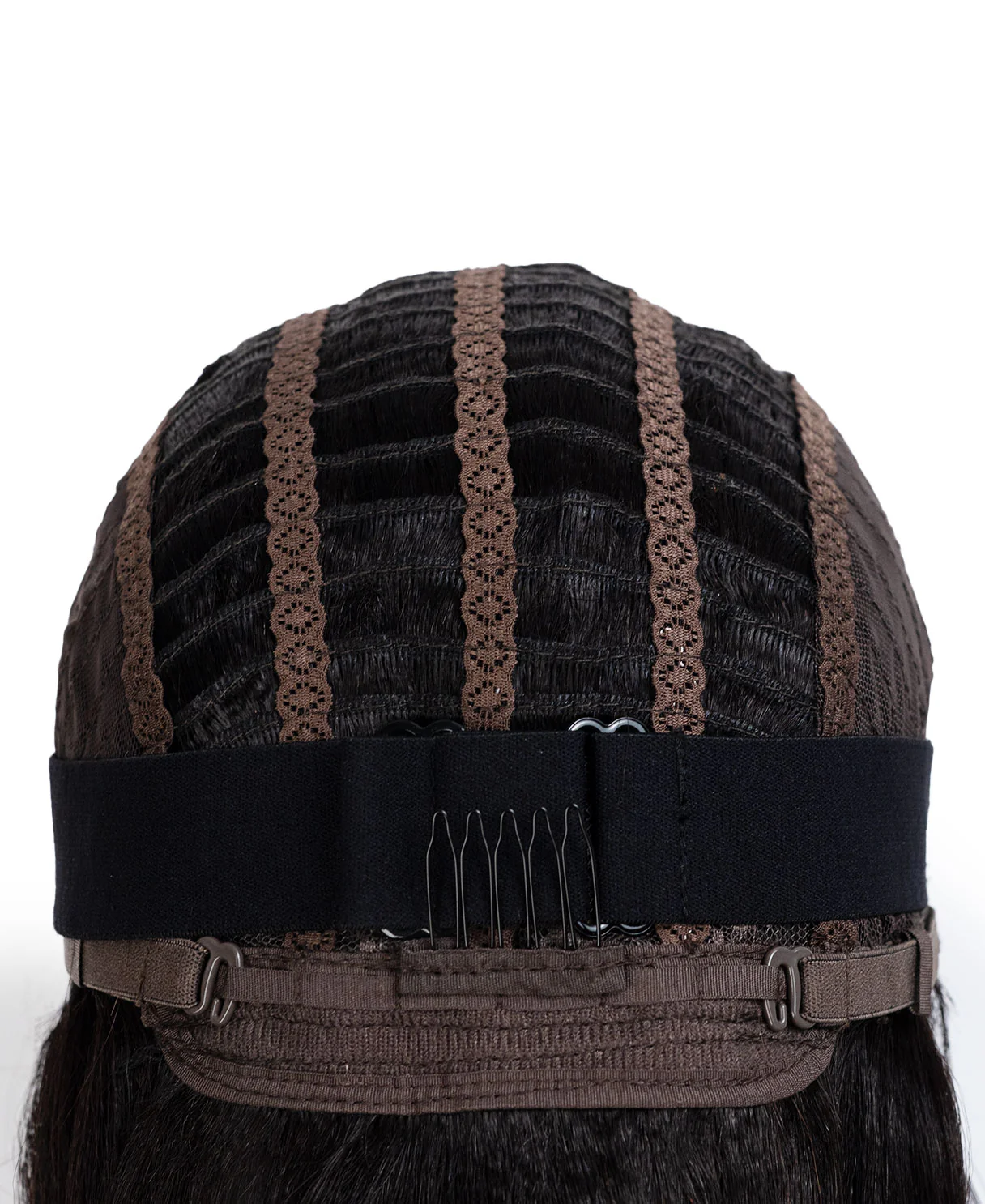 bob wig with fringe - 12" highlighted brown. - Image 6