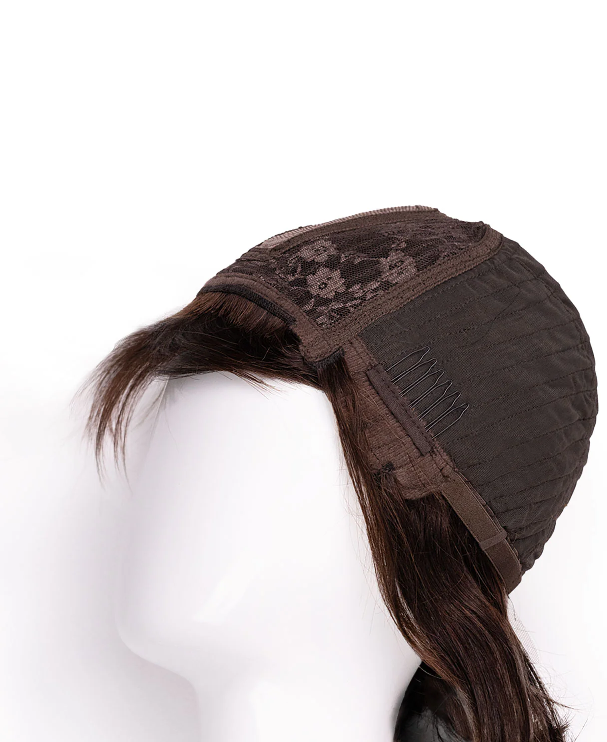 bob with side bangs - 10" brown highlights. - Image 10