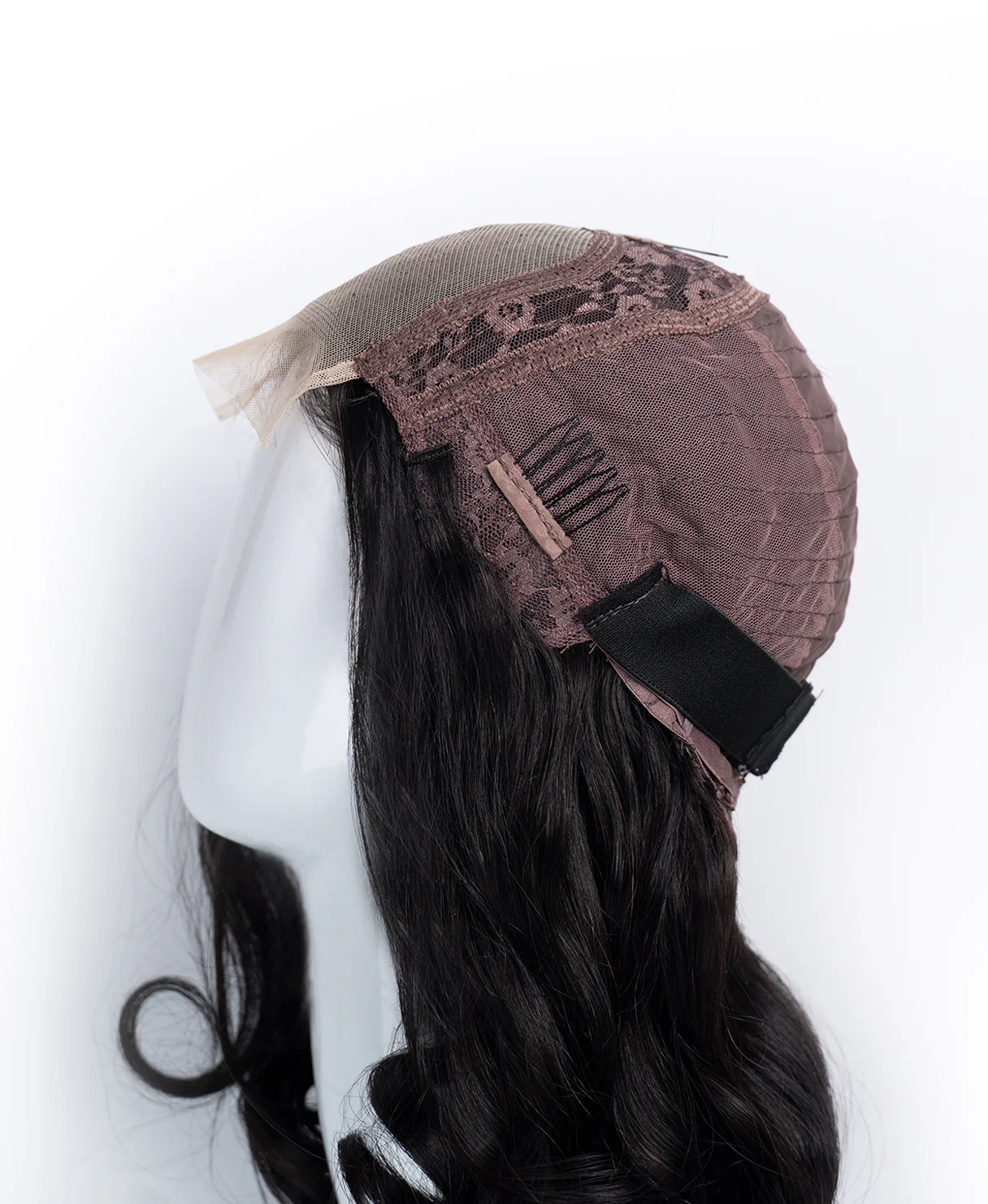 bouncy curls human wig - 18" natural black. - Image 9