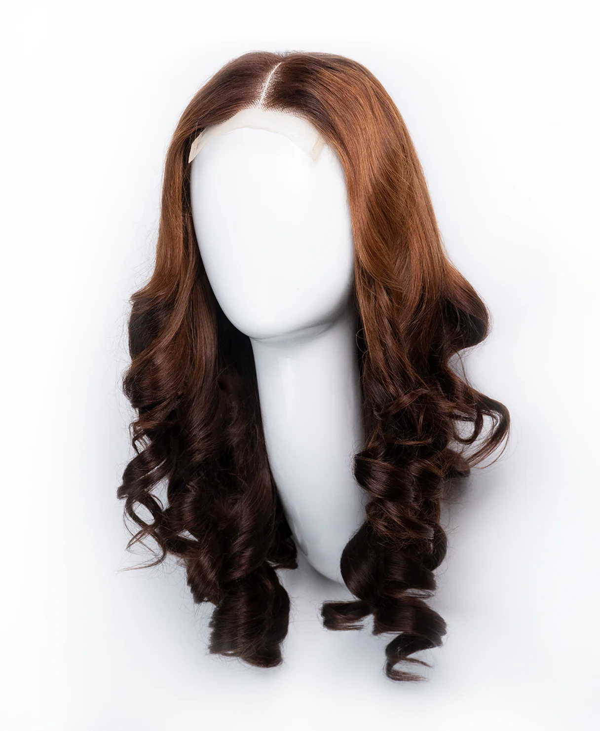 bouncy curls human wig - 18" brown ombre. - Image 7