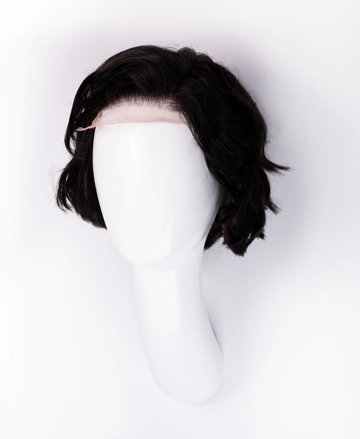 bouncy wedge human wig - 6" dark brown. - Image 9
