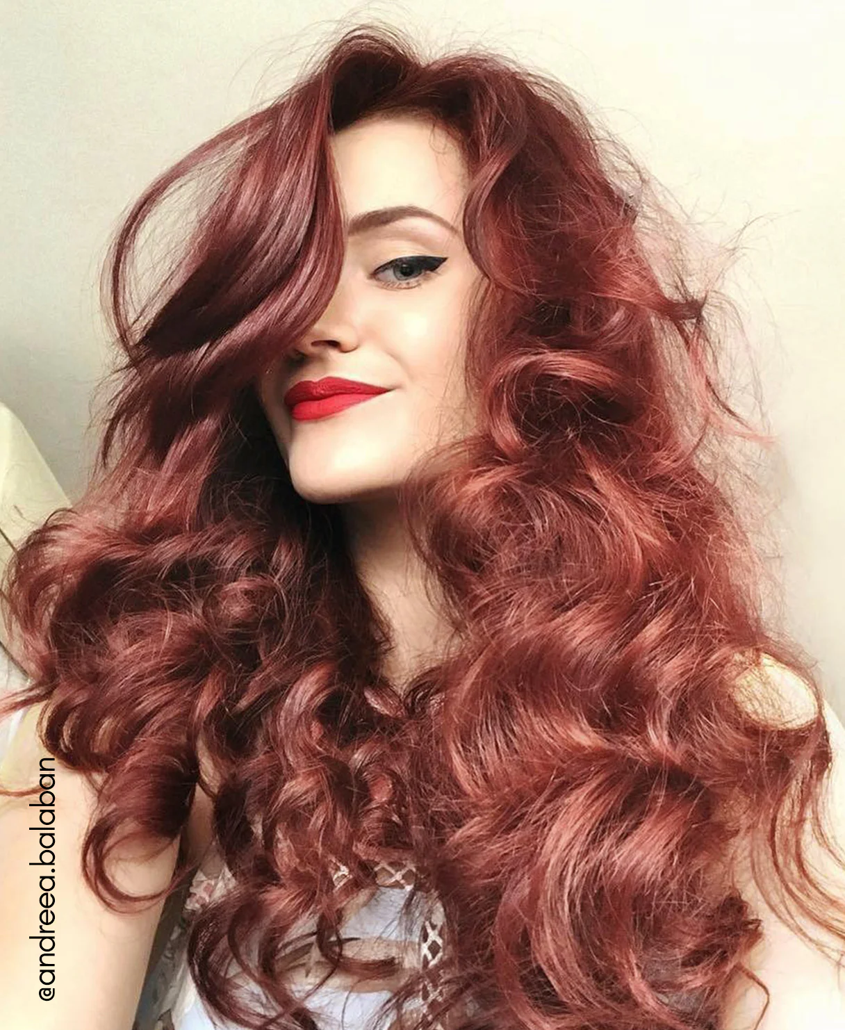 clip-in hair extensions ruby red. - Image 9