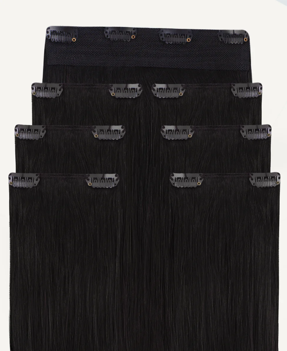 clip-in extensions starter set (#1b). - Image 3