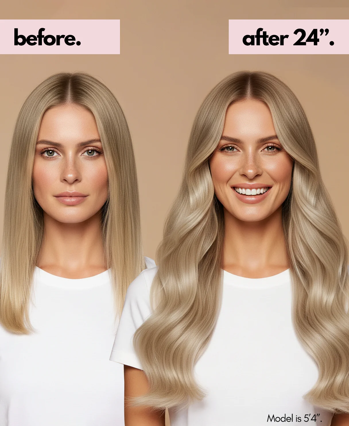 clip-in hair extensions ash blonde. - Image 4