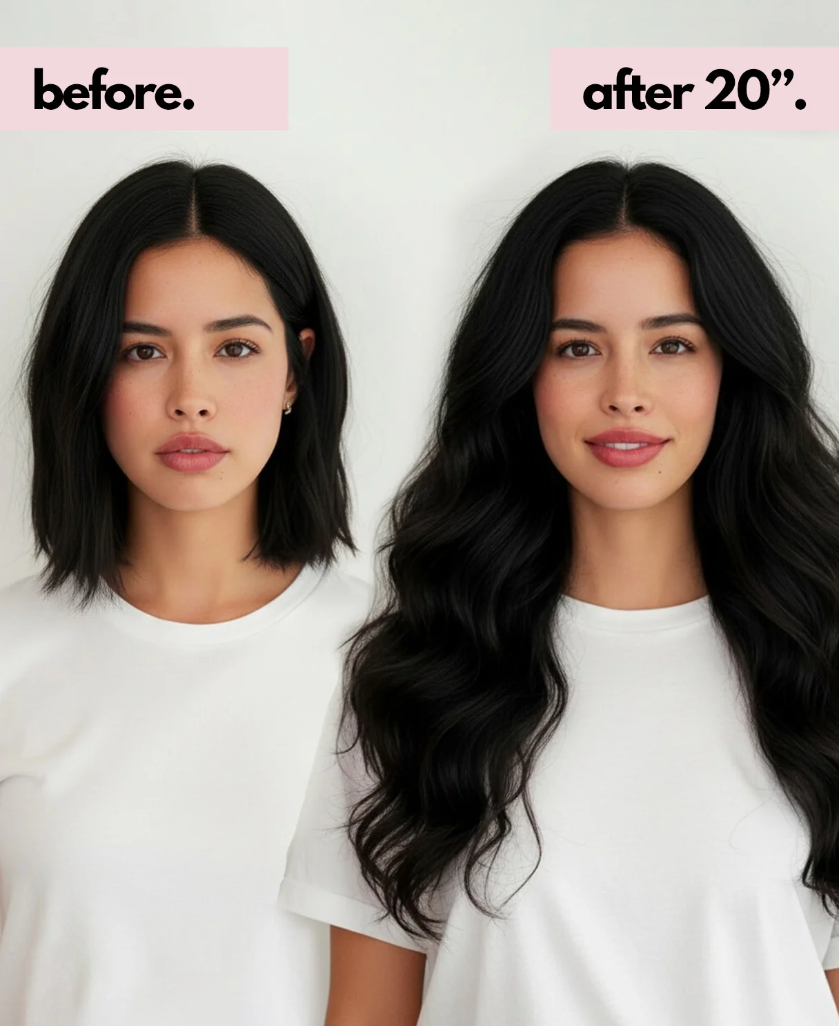 clip-in hair extensions natural black. - Image 4