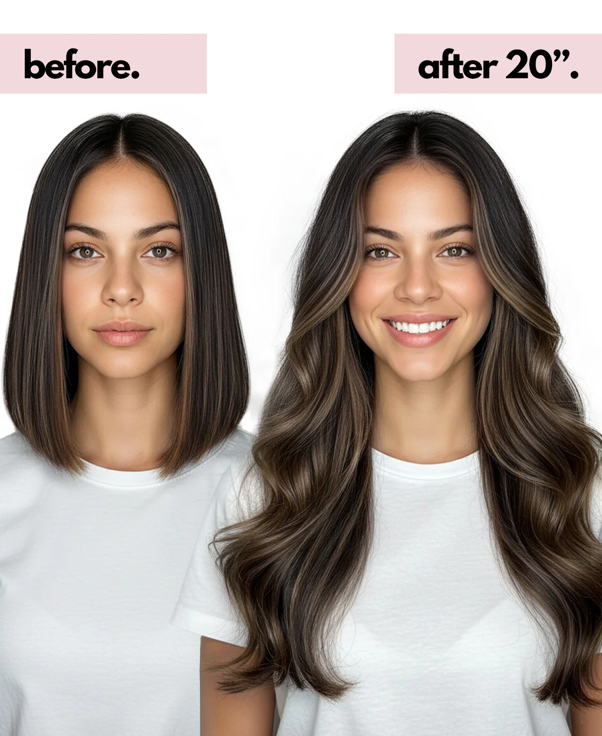 clip-in hair extensions dark highlights. - Image 4