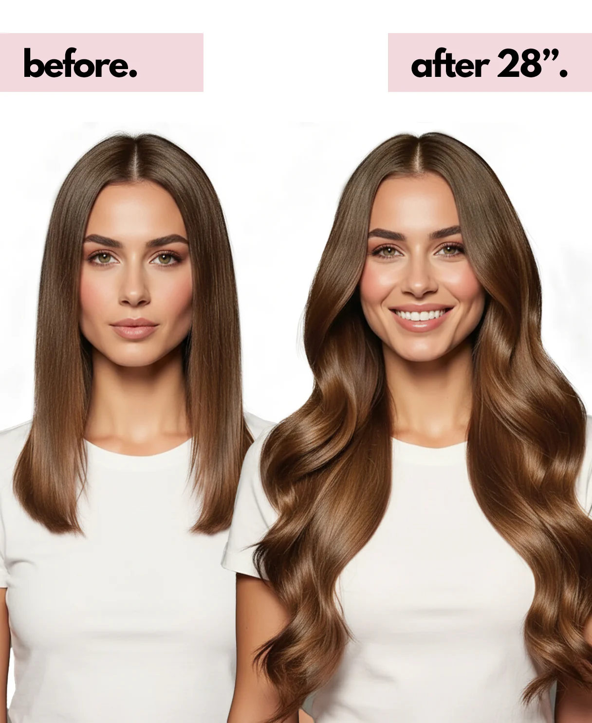 clip-in hair extensions light brown. - Image 4