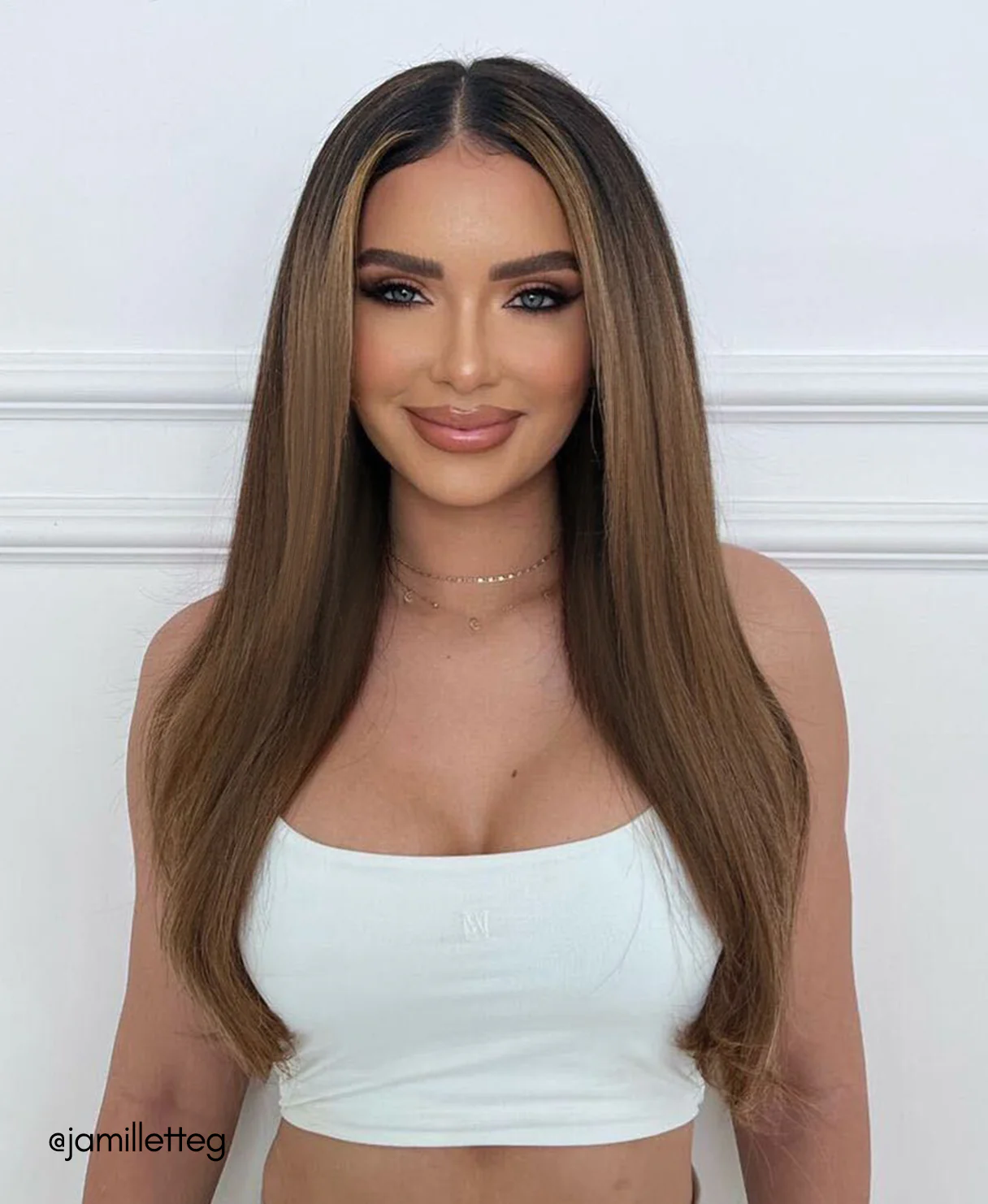 clip-in hair extensions light brown. - Image 9