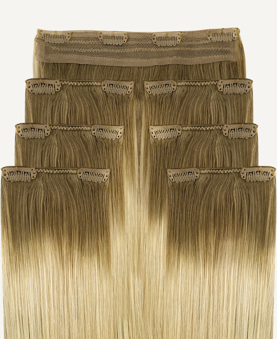 clip-in hair extensions rooted blonde. - Image 3