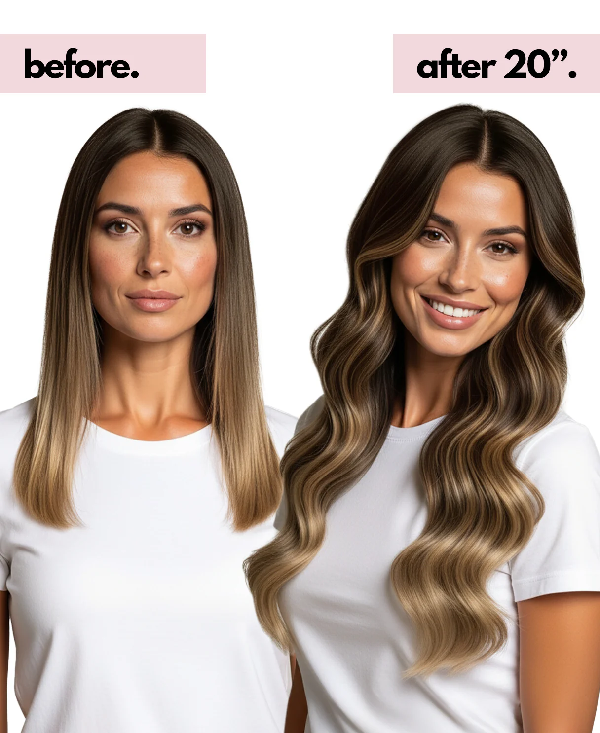 clip-in hair extensions ash brown balayage. - Image 4