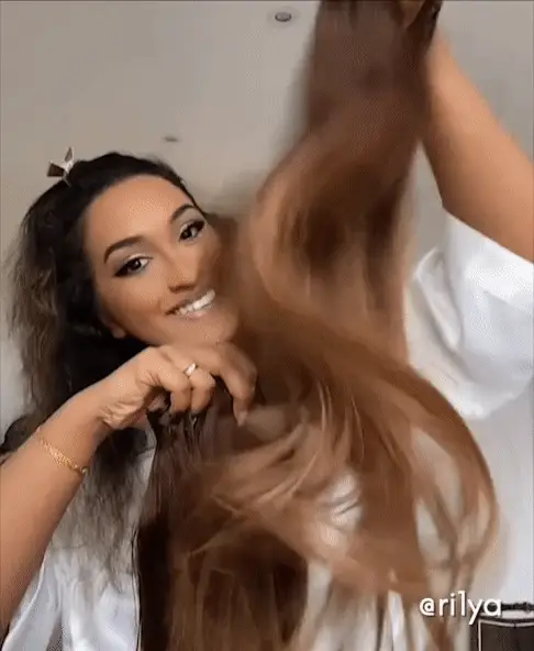 clip-in hair extensions brown melt. - Image 10