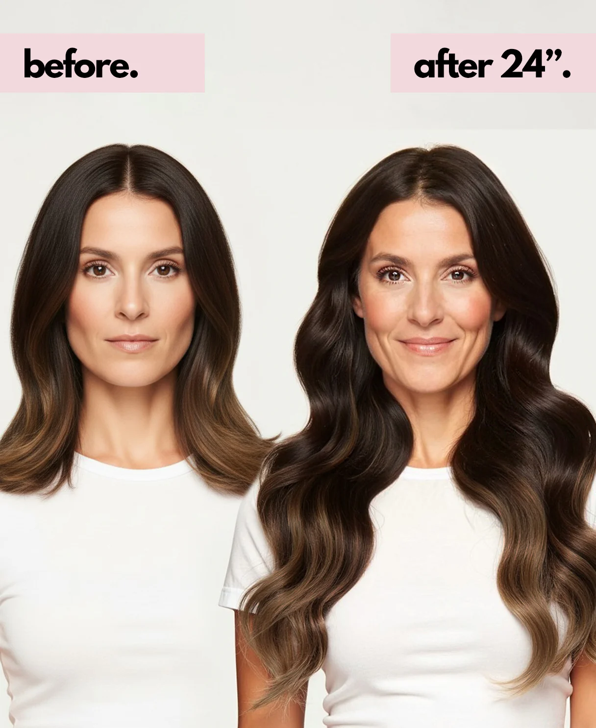 clip-in hair extensions brown melt. - Image 4