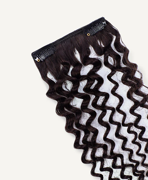 clip-in hair extensions 3C #1b Natural Black - Image 3