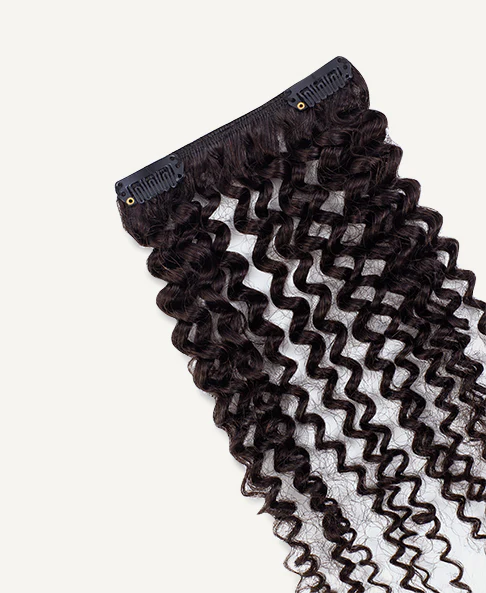 clip-in hair extensions 4A #1b Natural Black - Image 3