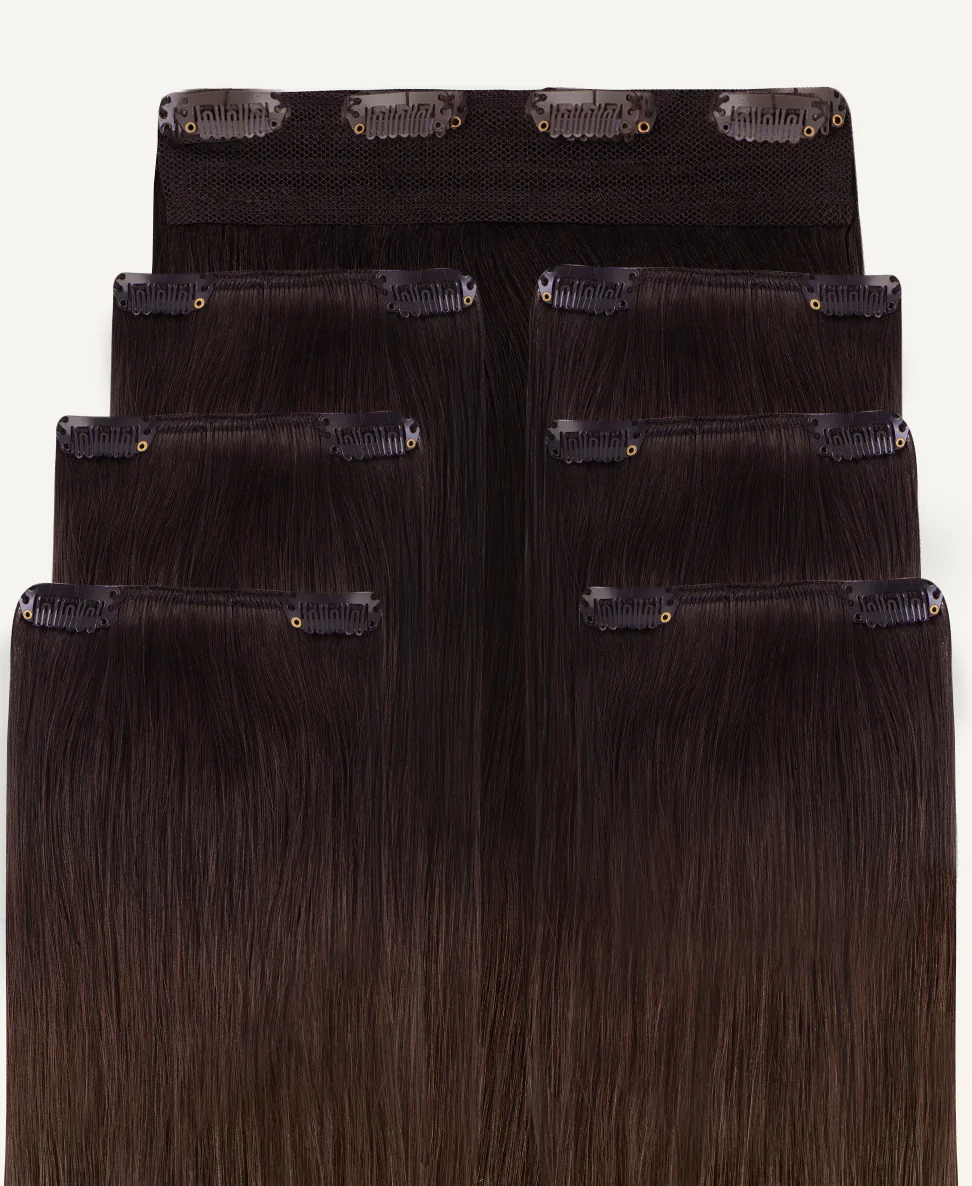 clip-in hair extensions dimensional brown. - Image 3