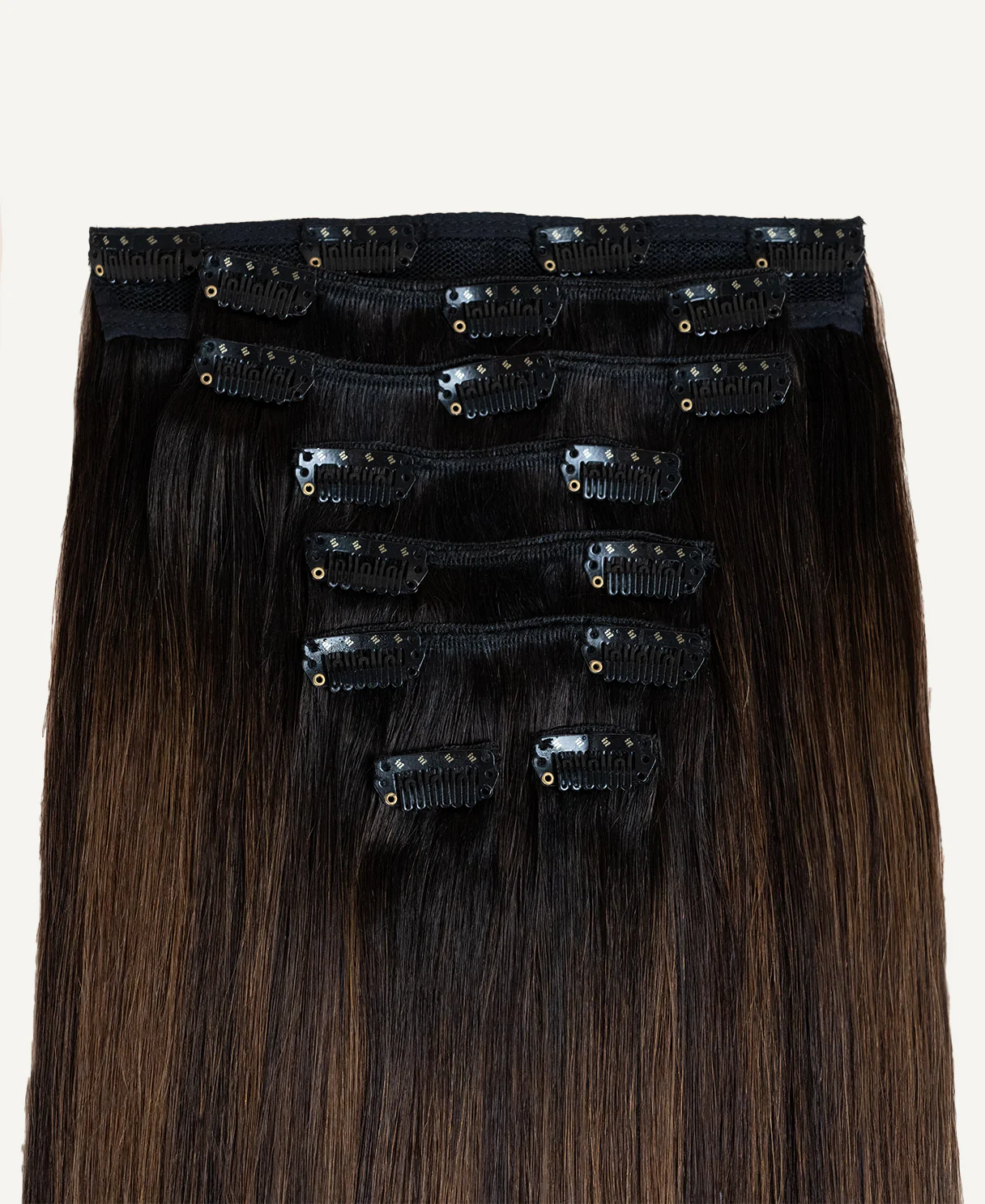 clip-in hair extensions mocha balayage. - Image 3