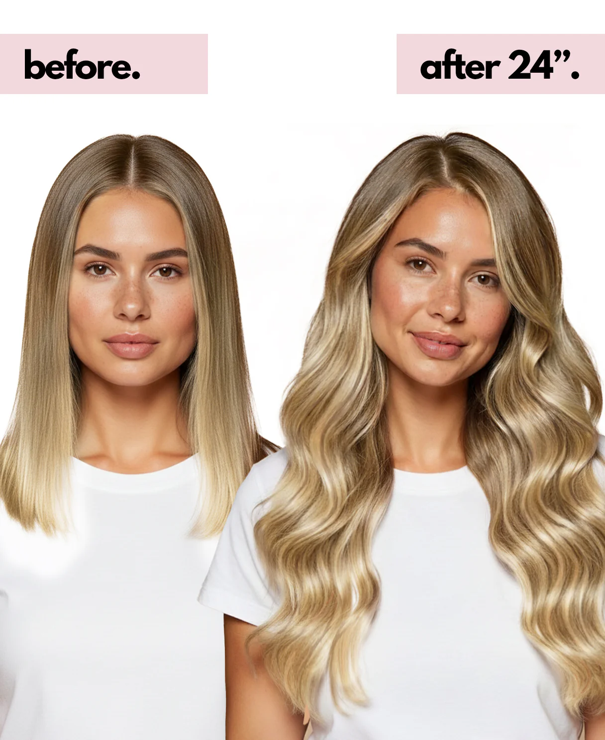 clip-in hair extensions rooted beige highlights. - Image 4