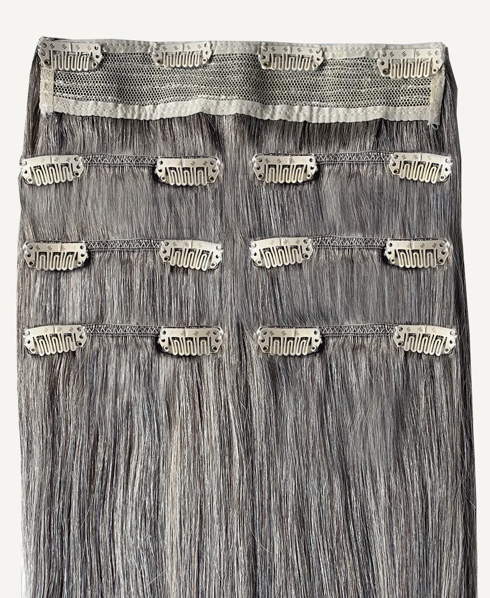 clip-in extensions starter set (salt & pepper). - Image 3