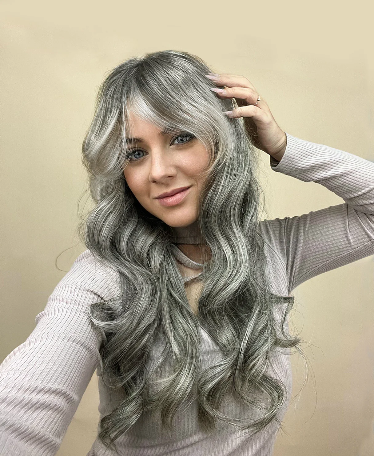clip-in hair extensions salt & pepper. - Image 9