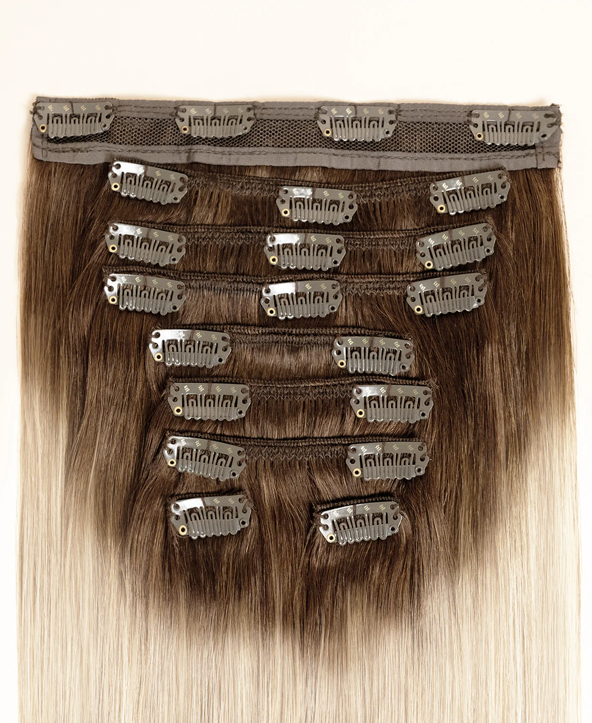 clip-in hair extensions shadow root white blonde. - Image 3