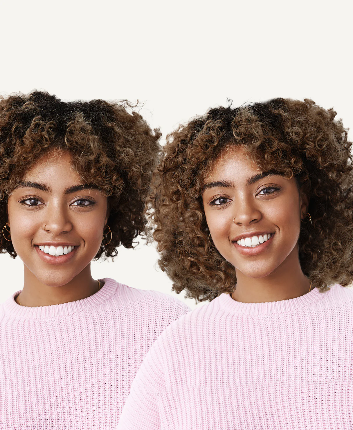 curly (3A curls) clip-in extensions light brown. - Image 4