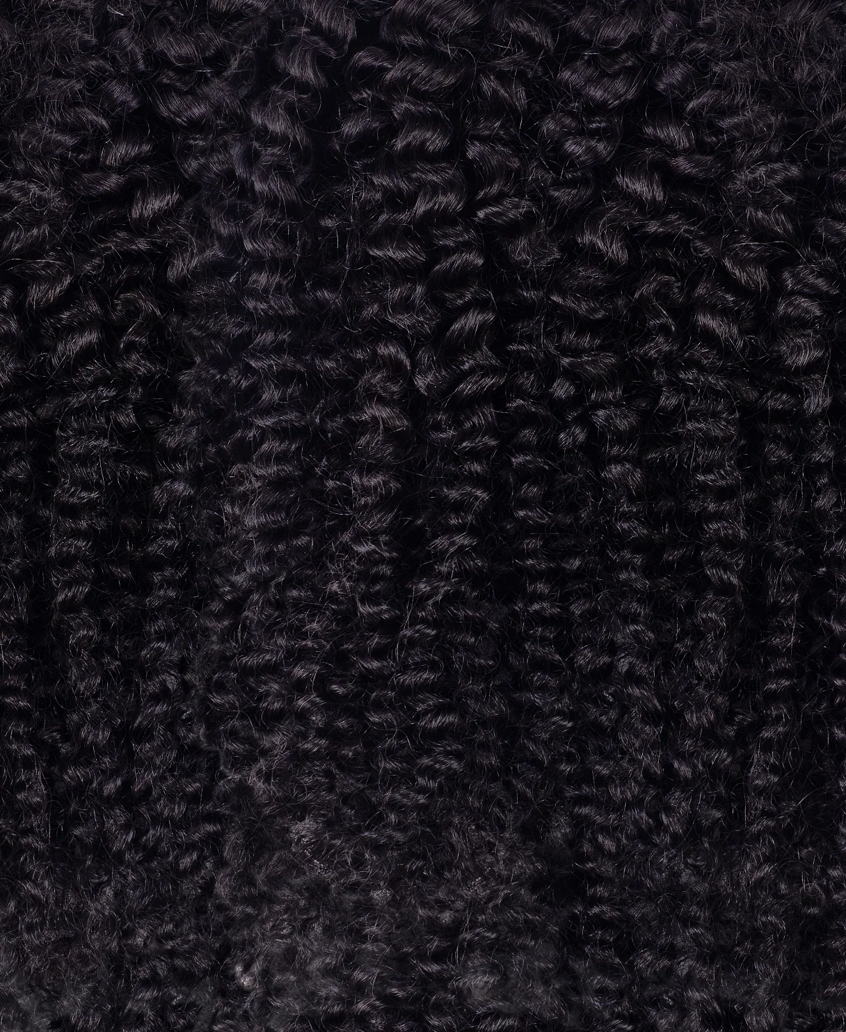 curly (3C curls) clip-in extensions #1 jet black. - Image 2