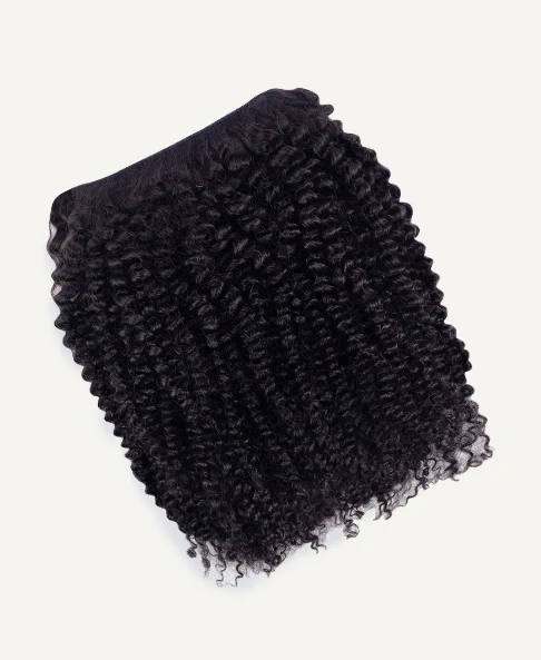 curly (3C curls) clip-in extensions #1 jet black. - Image 3