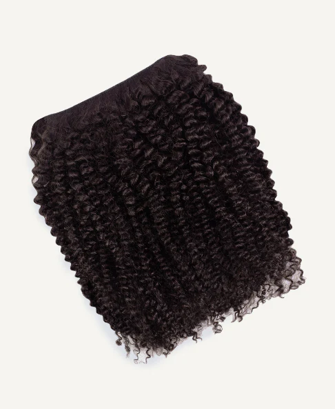 curly (3C curls) clip-in extensions #2 chocolate brown. - Image 3
