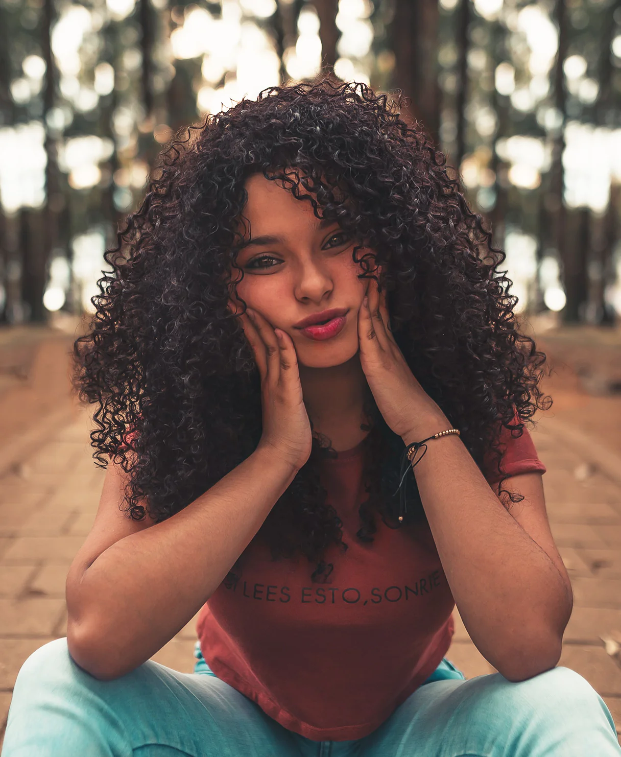 curly (3C curls) clip-in extensions #2 chocolate brown. - Image 9