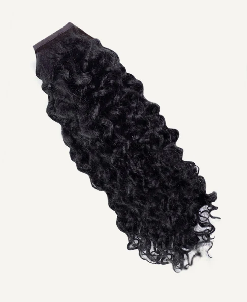 curly ponytail - jet black. - Image 3