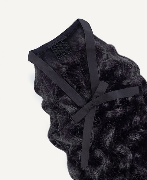 curly ponytail - jet black. - Image 4